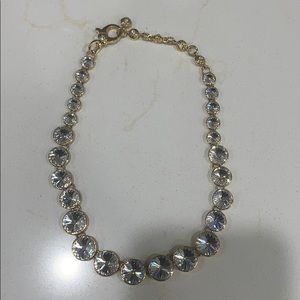 Henri Bendel large gold and Rhinestone necklace